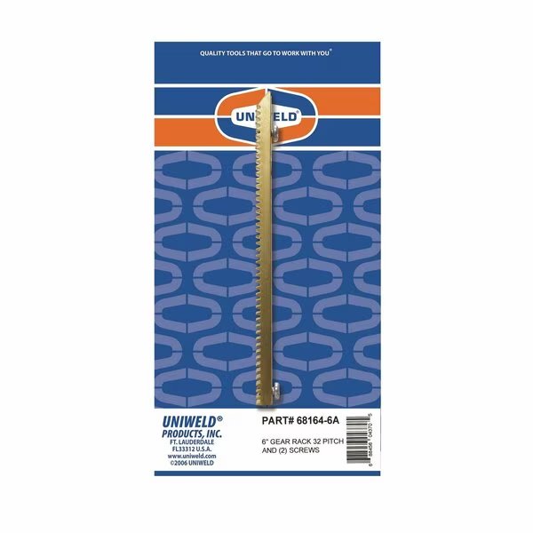 RACK 32 PITCH 10in W/SCREWS, Uniweld, Mfr#: 68164-10A